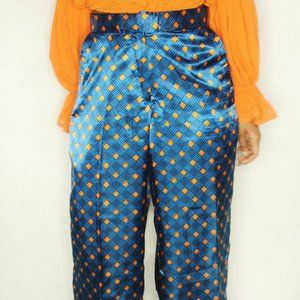 Ankara Silk High Waist Trousers
